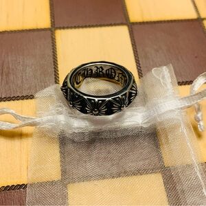 Chrome Hearts Black and Silver Ring